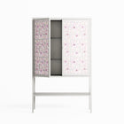 Floating Blossom Pattern - Loft Cabinet - Raissa Oltmanns - Chalk - Overlay Metal