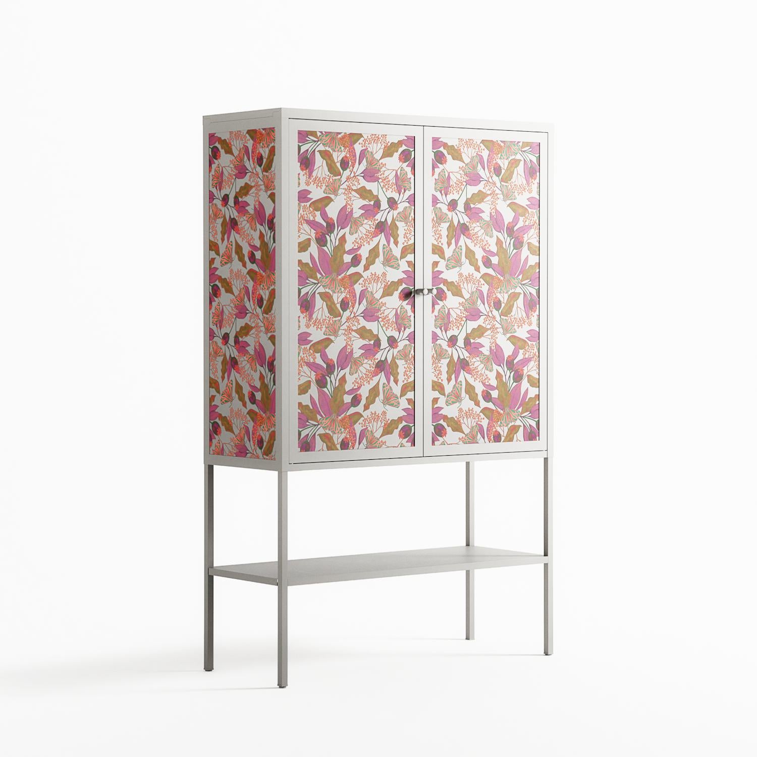 Autumn Dream Pattern - Loft Cabinet - Raissa Oltmanns - Chalk - Overlay Metal