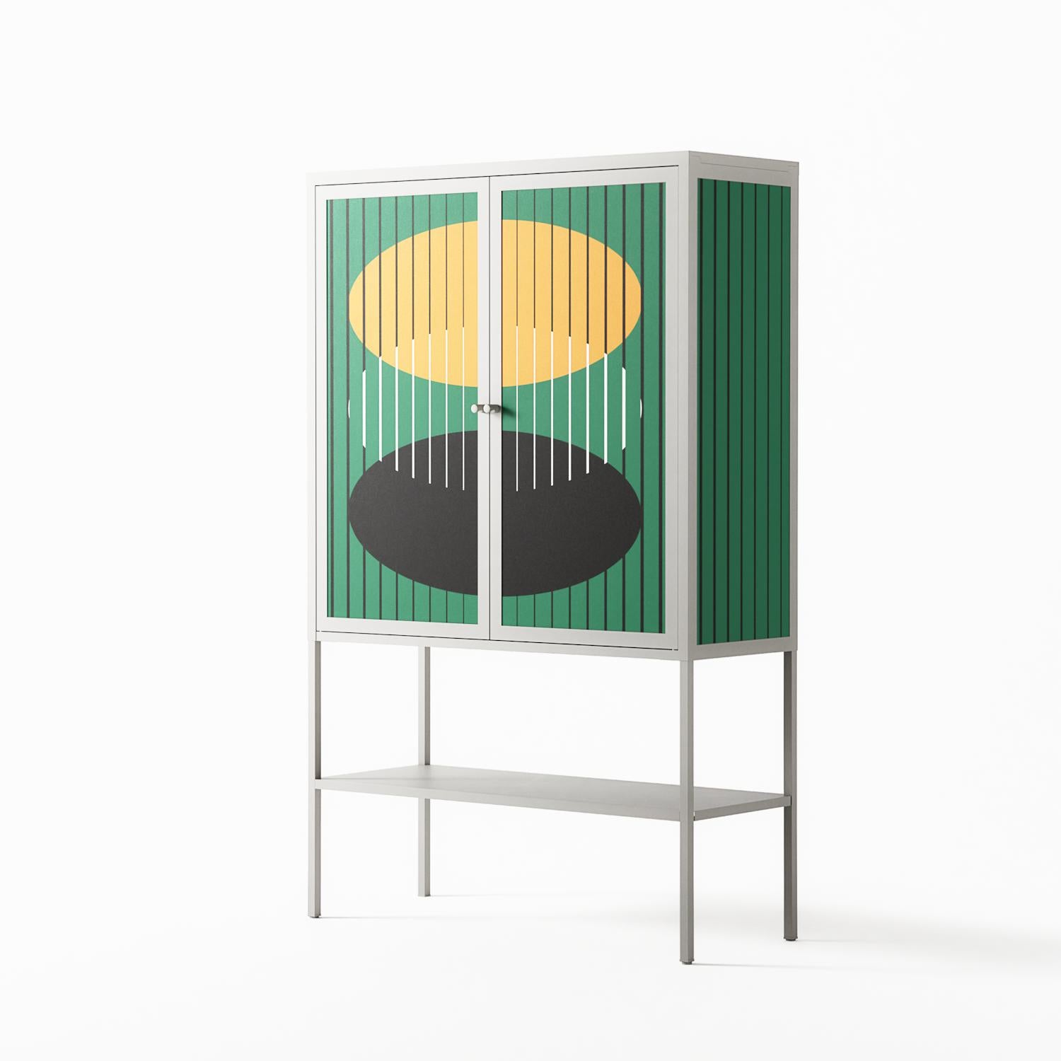 Soul Split - Loft Cabinet - Oluwaseyi Samuel Adebayo - Chalk - Overlay Metal