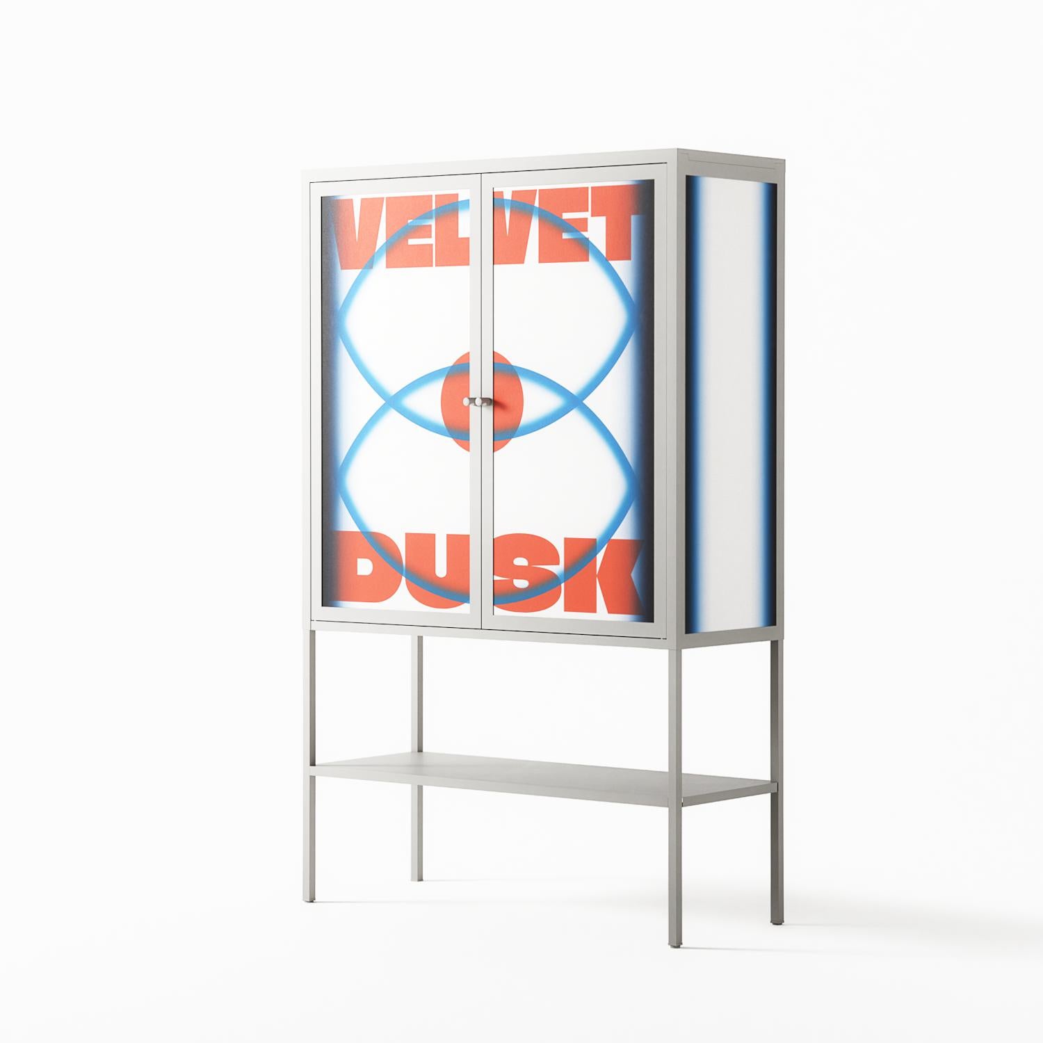 Velvet Dusk - Loft Cabinet - Oluwaseyi Samuel Adebayo - Chalk - Overlay Metal