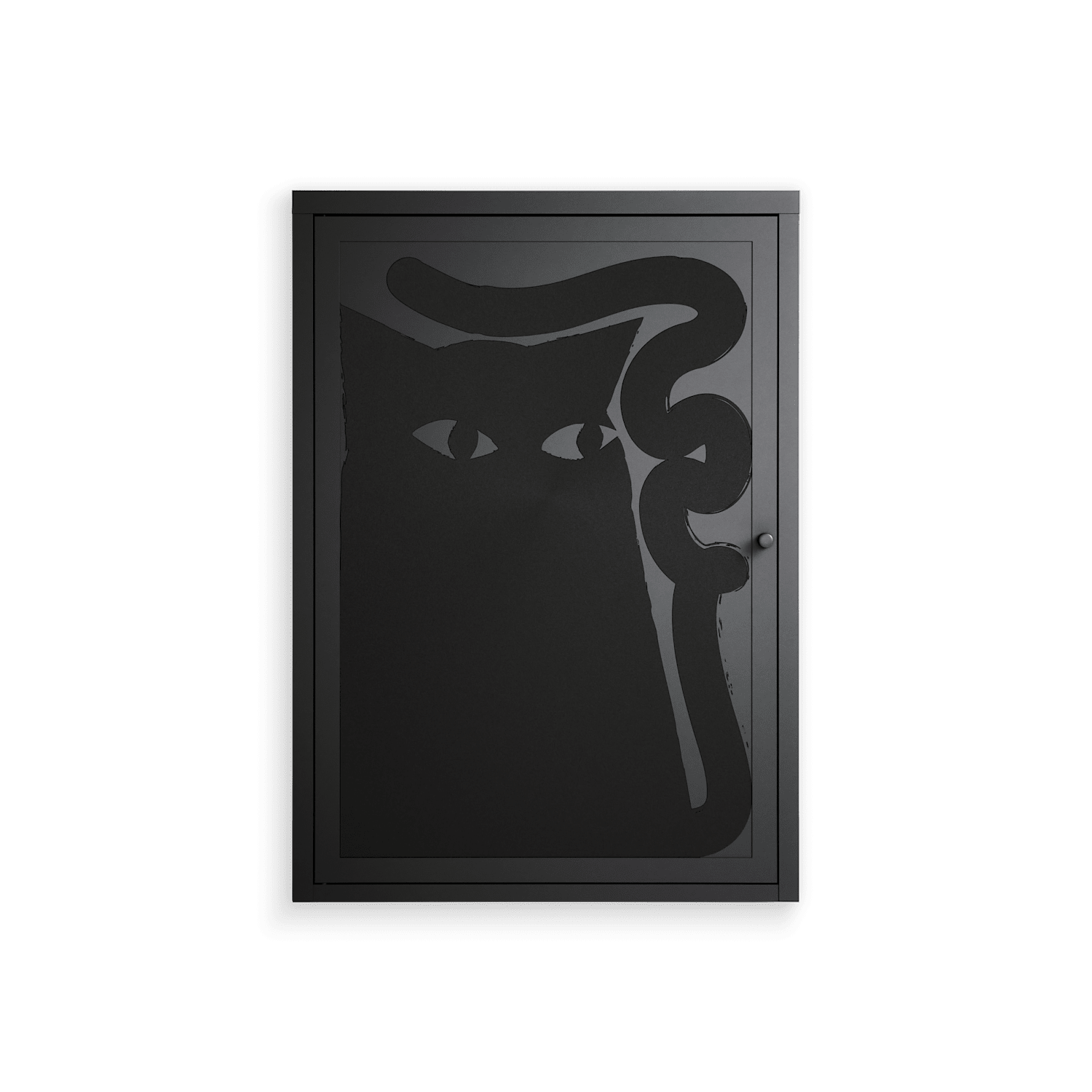 Black Cat - Wall Cabinet - Konrad Blaszczyk - Antracite - Overlay Metal