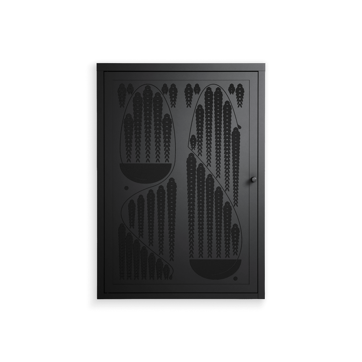 Black Fern - Wall Cabinet - Konrad Blaszczyk - Antracite - Overlay Metal