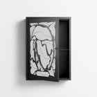 White Potted Plant - Wall Cabinet - Konrad Blaszczyk - Antracite - Overlay Metal
