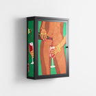 Wine And Me - Wall Cabinet - Raissa Oltmanns - Antracite - Overlay Metal