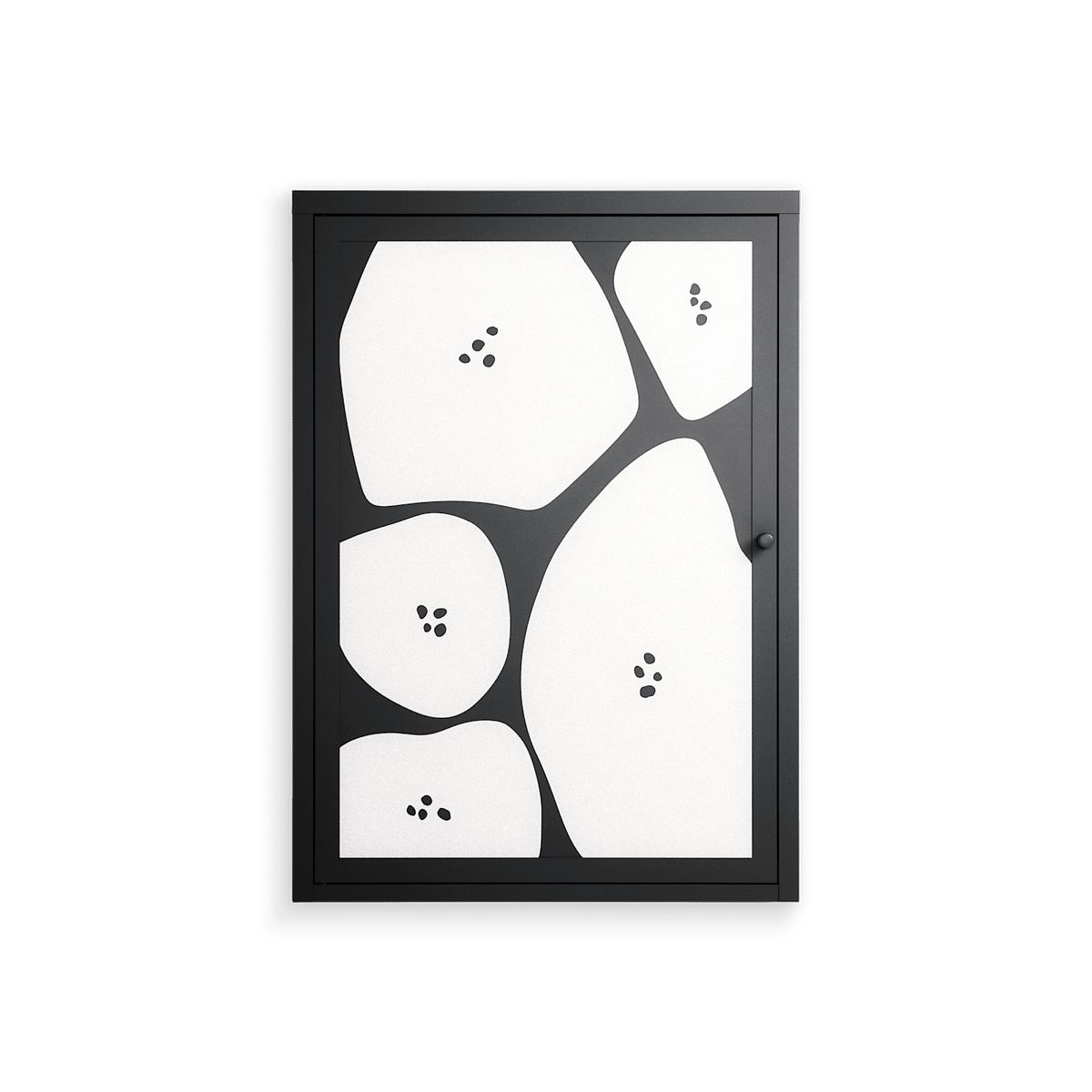 Stones - Wall Cabinet - Magdalena Marchocka - Antracite - Overlay Metal