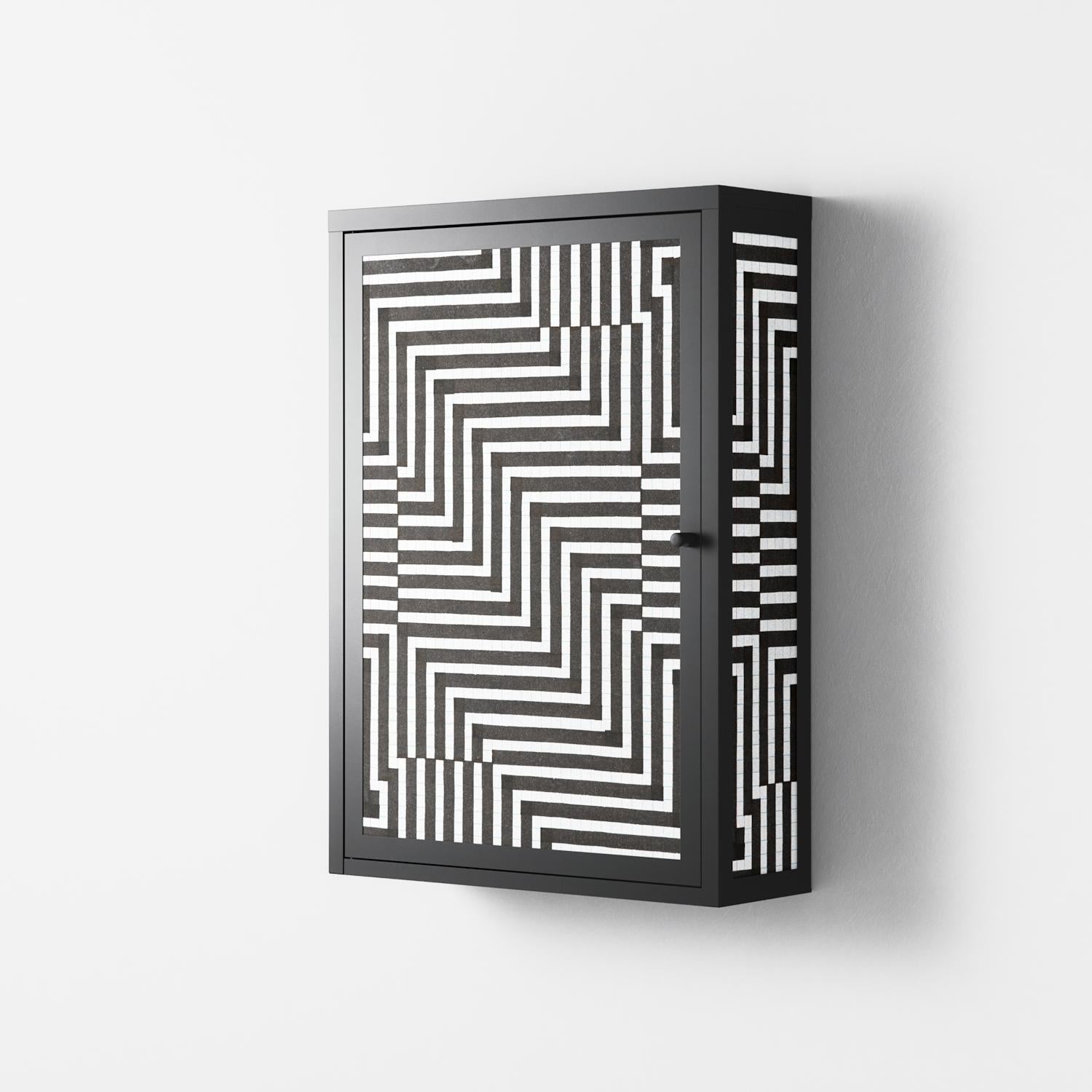 Rectangle In Rectangle - Wall Cabinet - Guido De Boer - Antracite - Overlay Metal