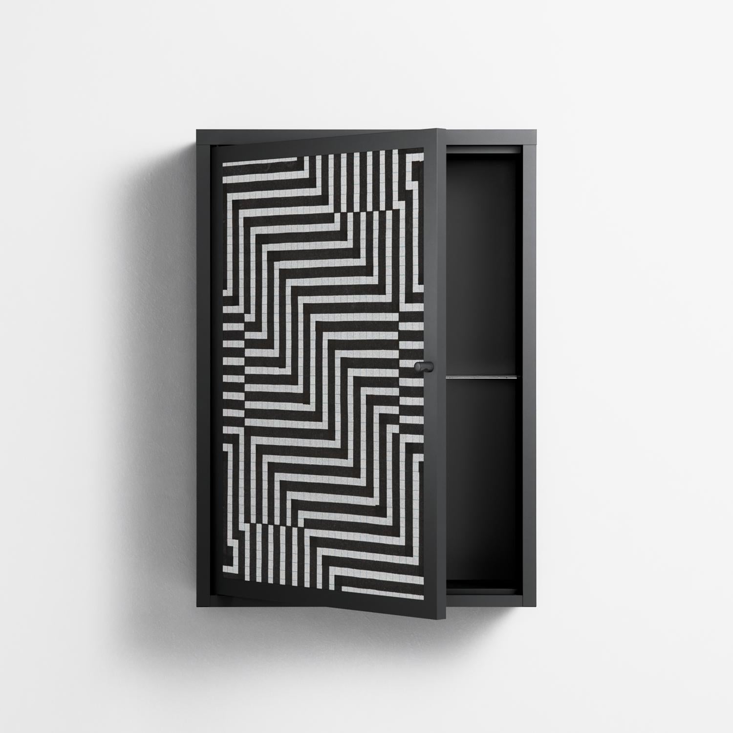 Rectangle In Rectangle - Wall Cabinet - Guido De Boer - Antracite - Overlay Metal