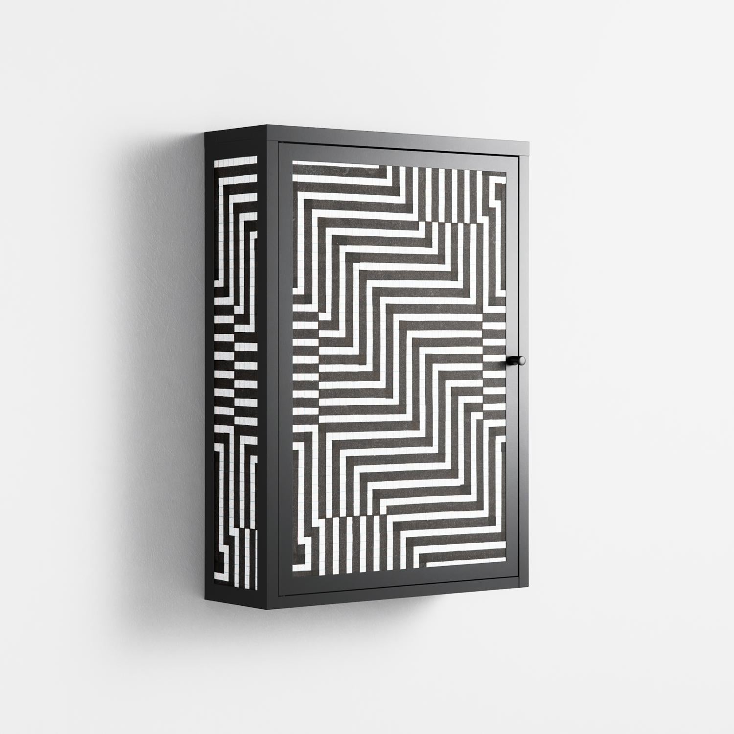 Rectangle In Rectangle - Wall Cabinet - Guido De Boer - Antracite - Overlay Metal