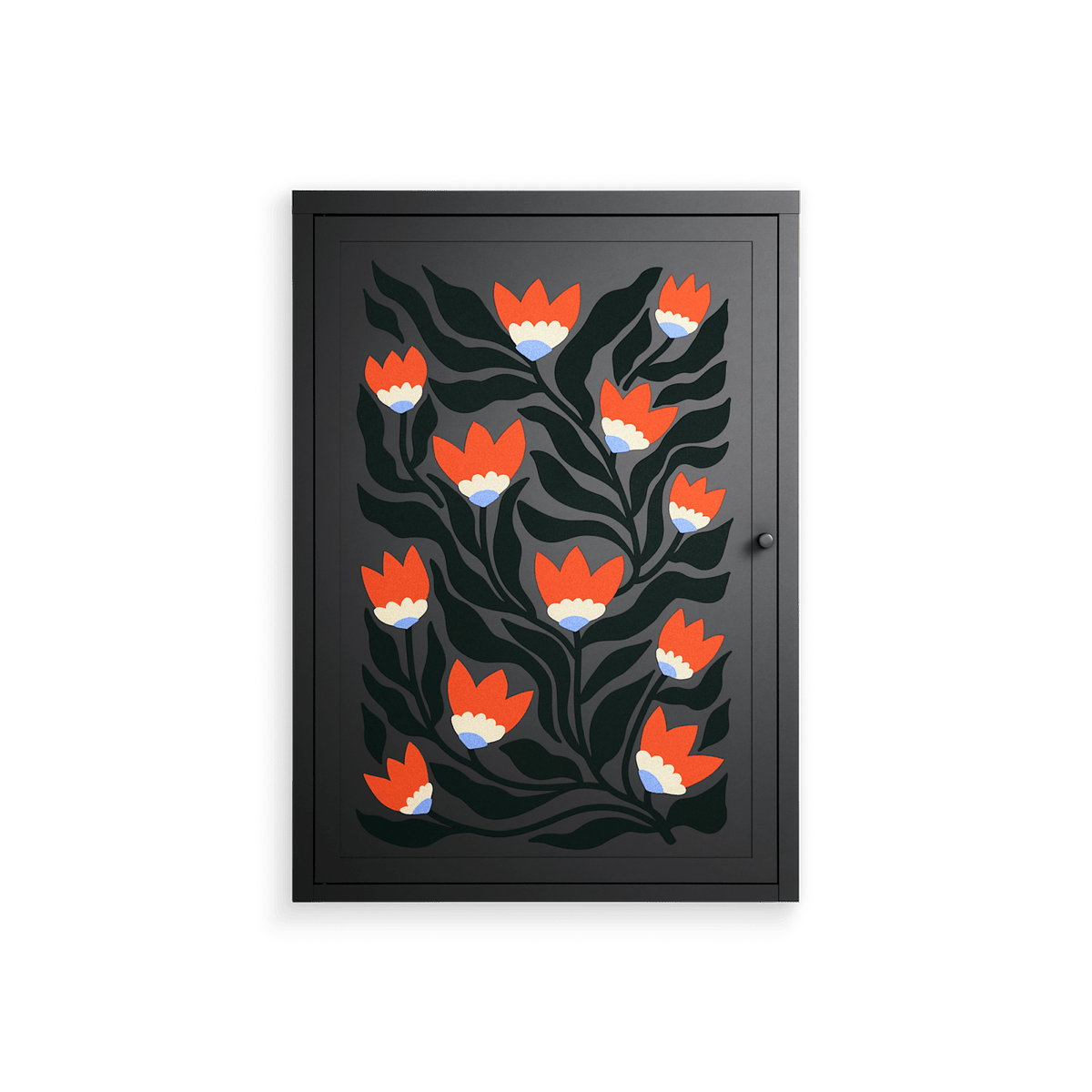 Blooming Folk Garden - Wall Cabinet - Sandra Hutter - Antracite - Overlay Metal