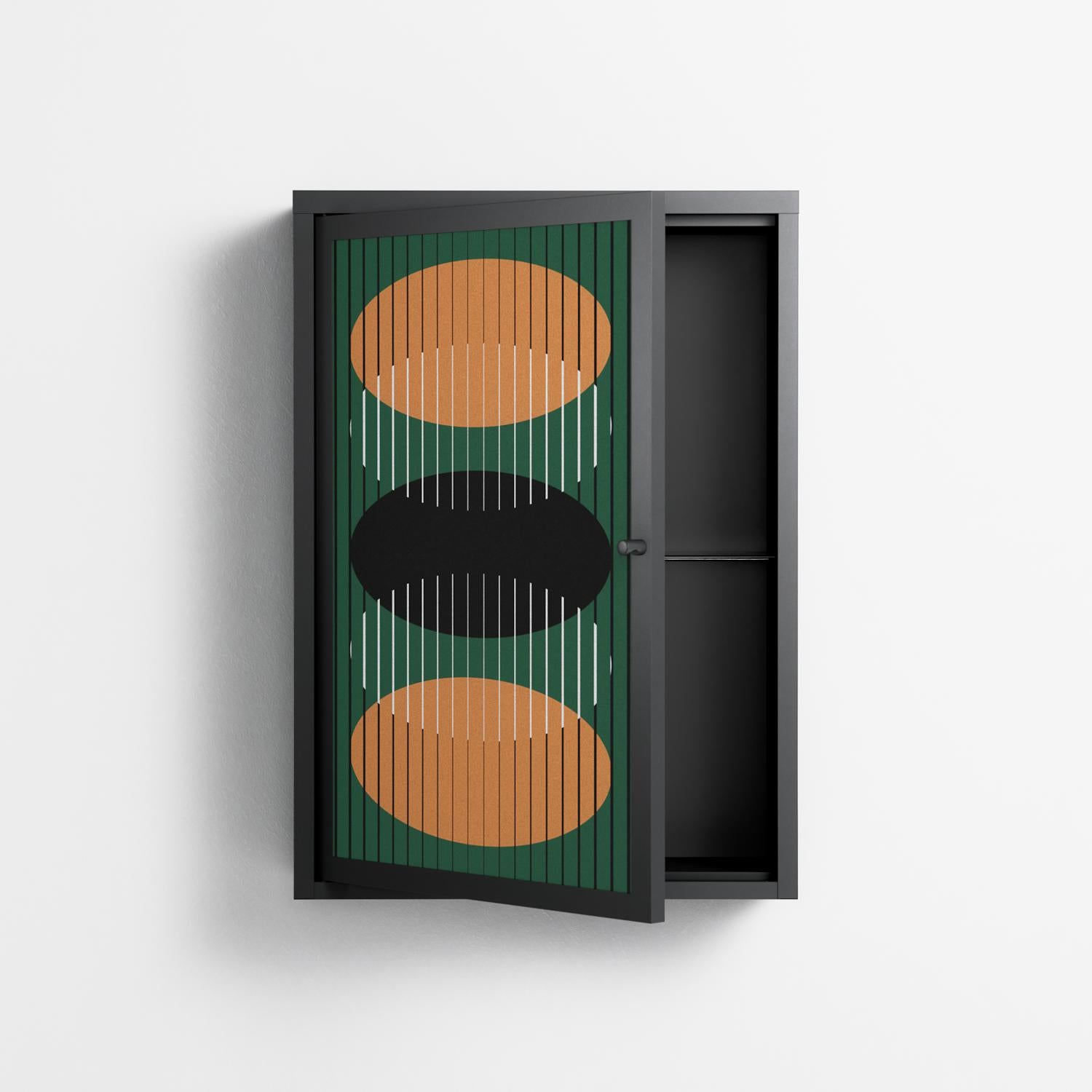 Soul Split - Wall Cabinet - Oluwaseyi Samuel Adebayo - Antracite - Overlay Metal