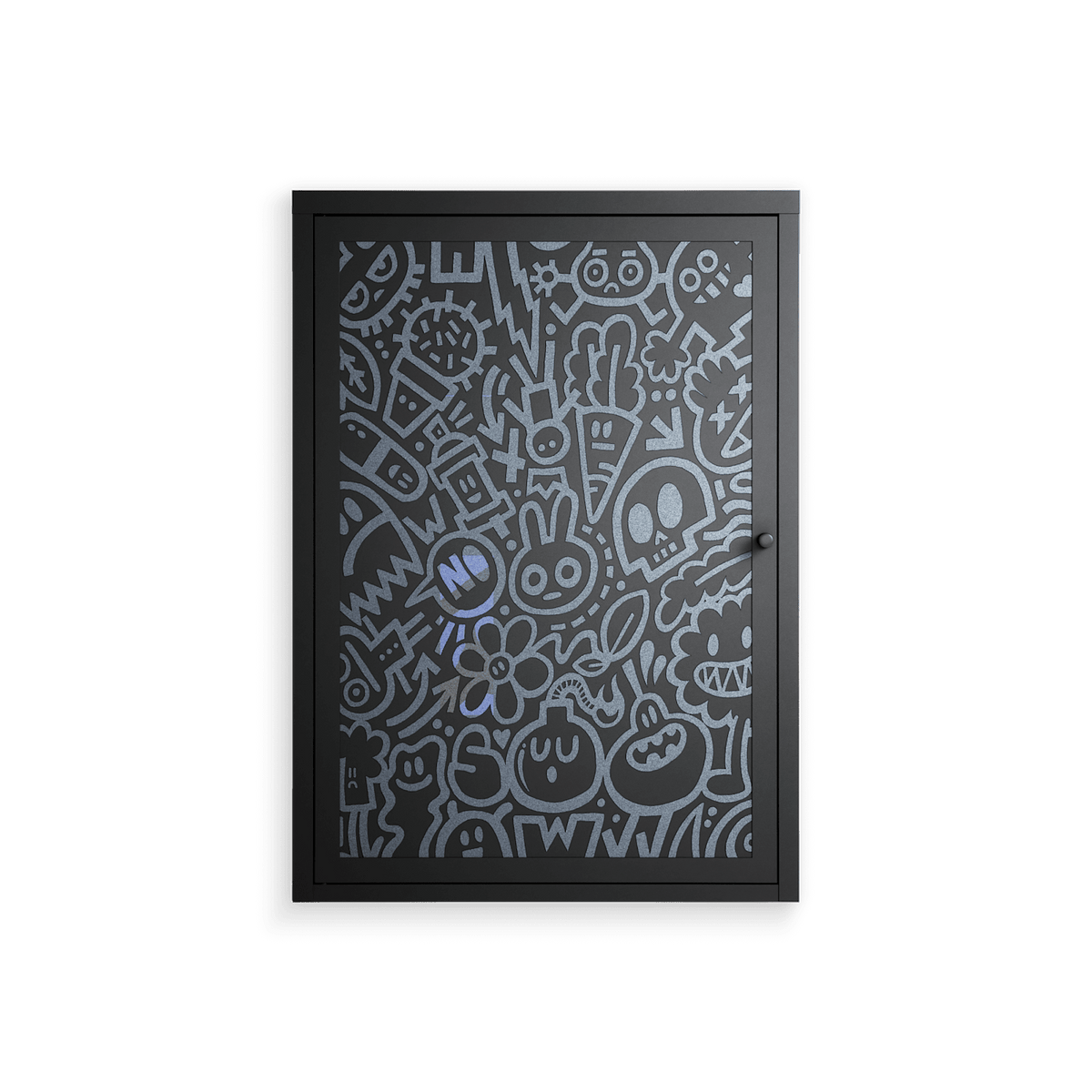 Thick Lines Good Times - Wall Cabinet - Craig Watkins - Antracite - Overlay Metal