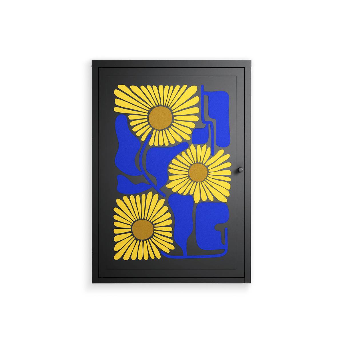 Sunflowers - Wall Cabinet - Sandra Hutter - Antracite - Overlay Metal