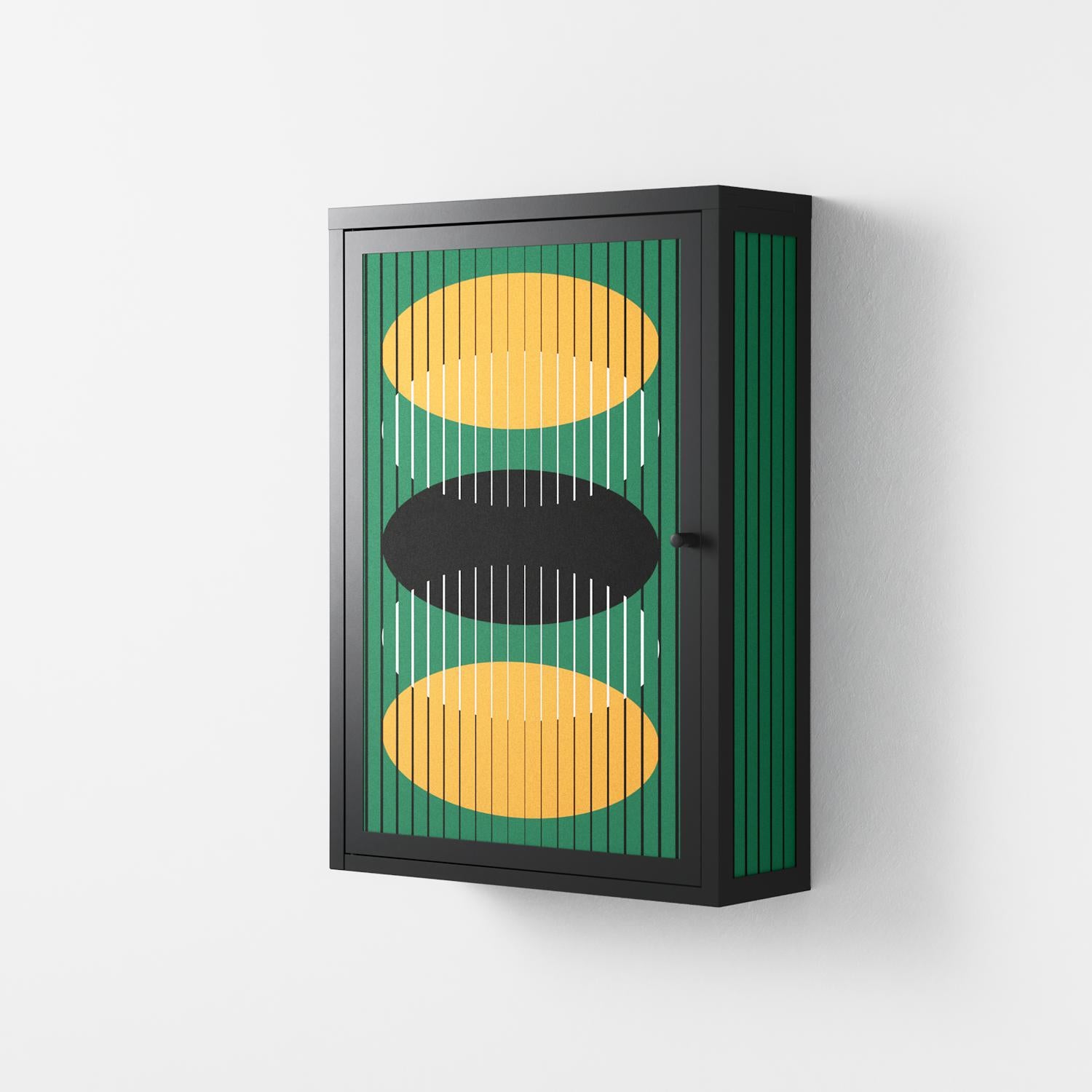 Soul Split - Wall Cabinet - Oluwaseyi Samuel Adebayo - Antracite - Overlay Metal