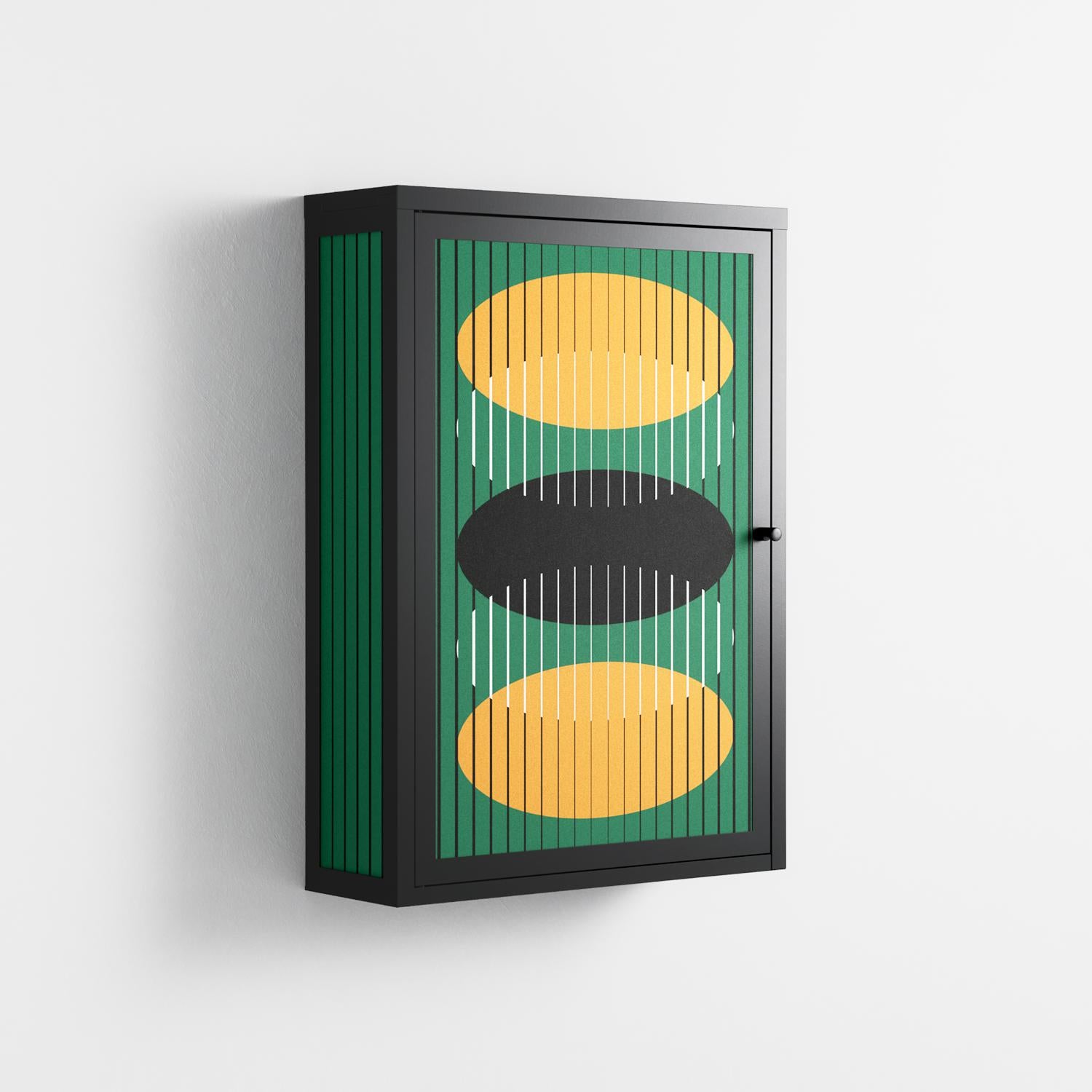 Soul Split - Wall Cabinet - Oluwaseyi Samuel Adebayo - Antracite - Overlay Metal