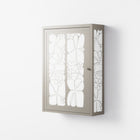 White Flowers - Wall Cabinet - Konrad Blaszczyk - Pebble - Overlay Metal