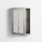 White Flowers - Wall Cabinet - Konrad Blaszczyk - Pebble - Overlay Metal