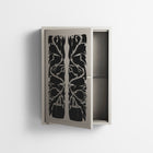 Black Potted Plant - Wall Cabinet - Konrad Blaszczyk - Pebble - Overlay Metal