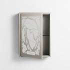 White Potted Plant - Wall Cabinet - Konrad Blaszczyk - Pebble - Overlay Metal