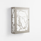 White Potted Plant - Wall Cabinet - Konrad Blaszczyk - Pebble - Overlay Metal