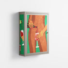Wine And Me - Wall Cabinet - Raissa Oltmanns - Pebble - Overlay Metal