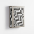 Rectangle In Rectangle - Wall Cabinet - Guido De Boer - Pebble - Overlay Metal
