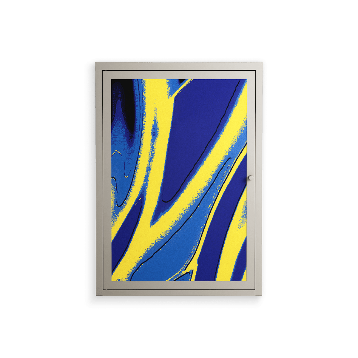 Blue Gale - Wall Cabinet - Oluwaseyi Samuel Adebayo - Pebble - Overlay Metal
