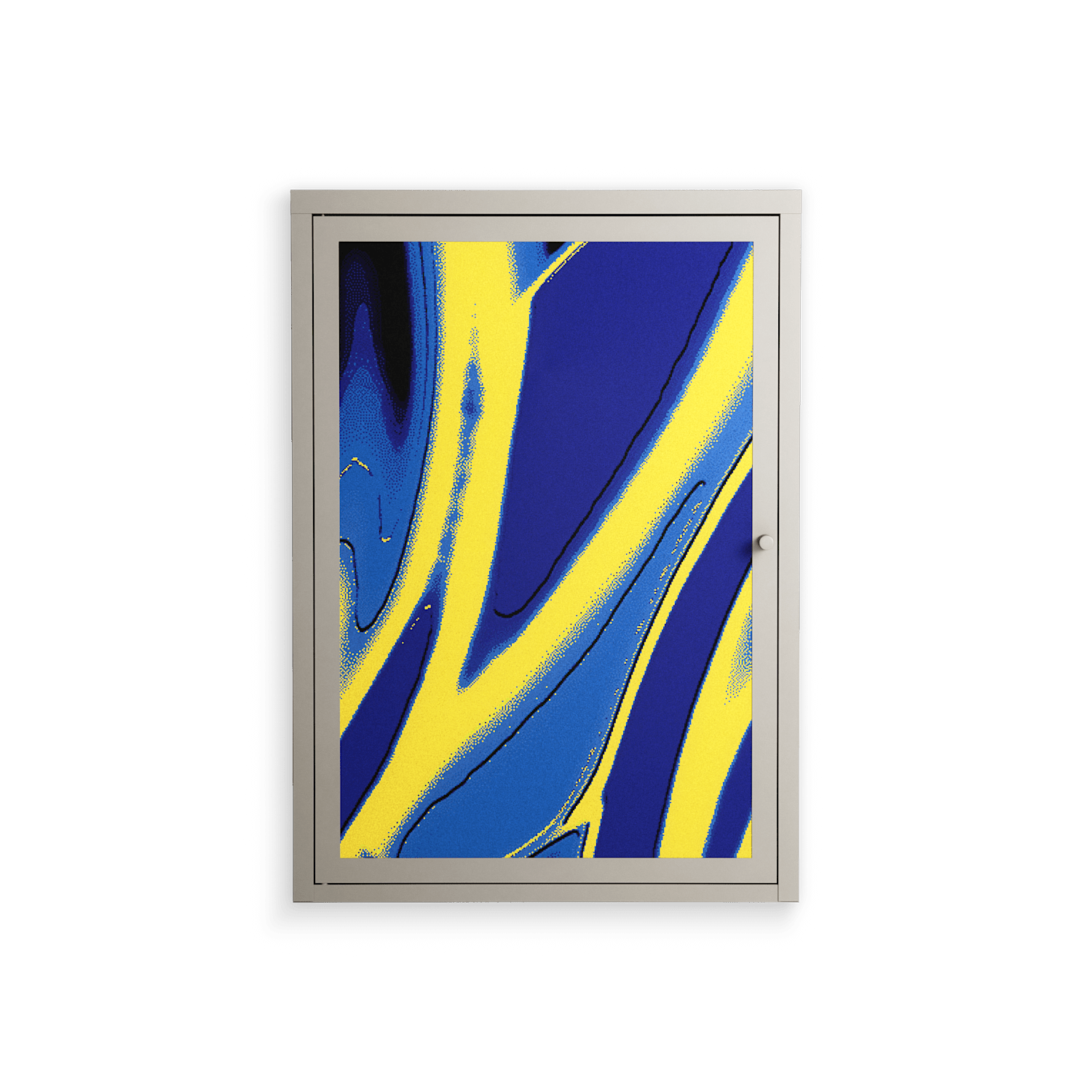 Blue Gale - Wall Cabinet - Oluwaseyi Samuel Adebayo - Pebble - Overlay Metal