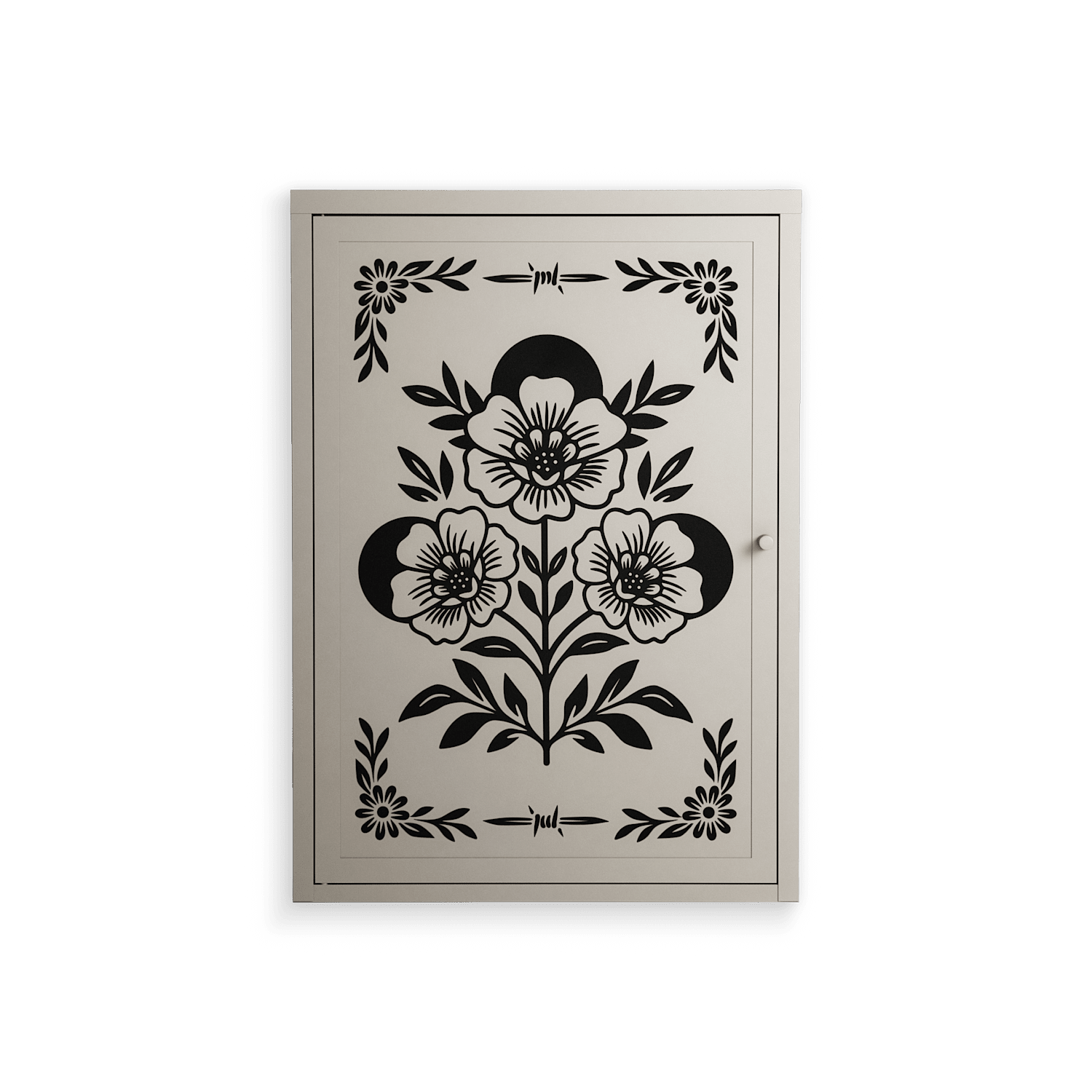 Barbed Bloom - Wall Cabinet - Daphna Sebbane - Pebble - Overlay Metal