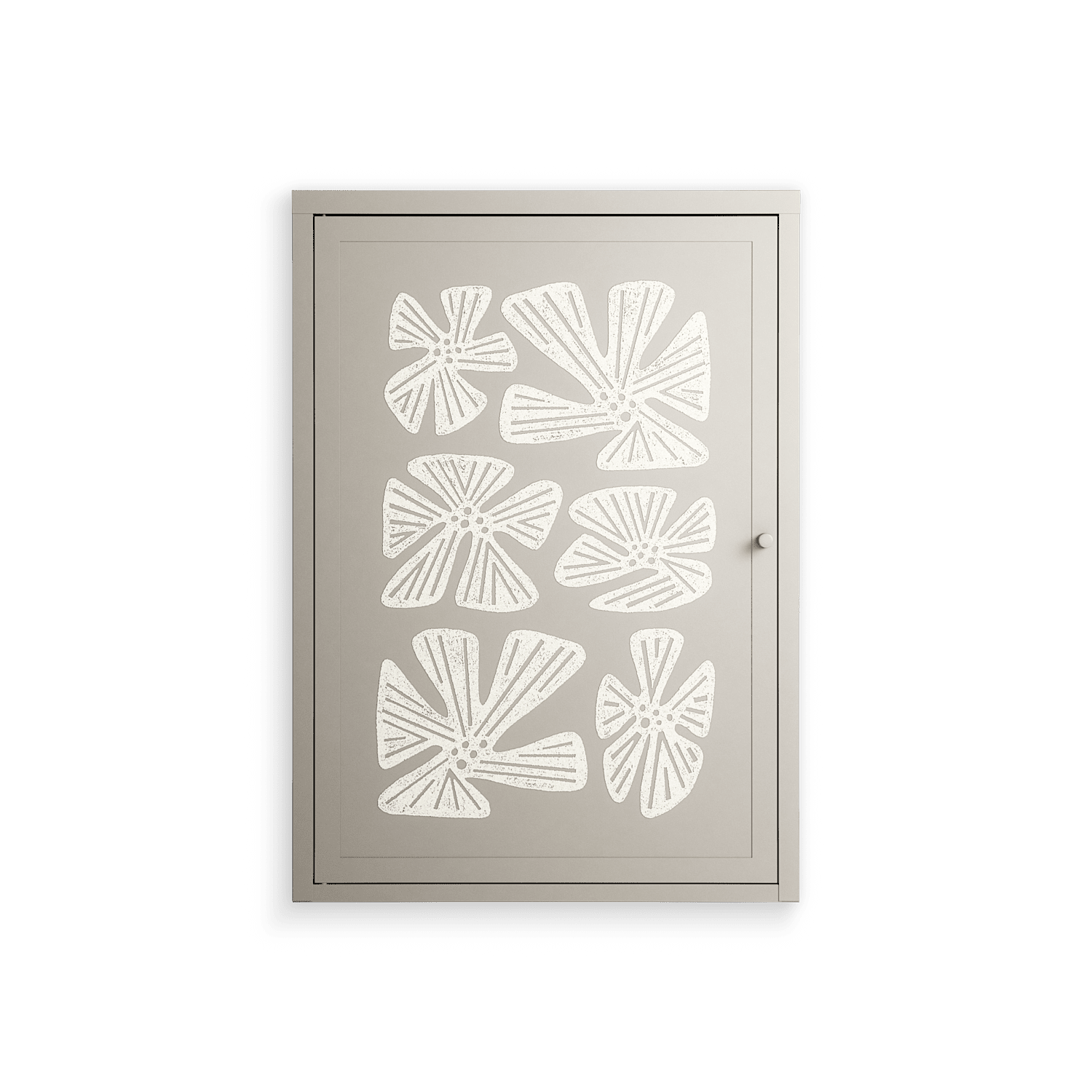 Blue Flower - Wall Cabinet - Magdalena Marchocka - Pebble - Overlay Metal