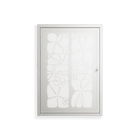 White Flowers - Wall Cabinet - Konrad Blaszczyk - Chalk - Overlay Metal