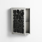 Black Flower - Wall Cabinet - Konrad Blaszczyk - Chalk - Overlay Metal