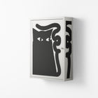 Black Cat - Wall Cabinet - Konrad Blaszczyk - Chalk - Overlay Metal