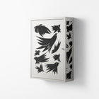 Black Birds - Wall Cabinet - Konrad Blaszczyk - Chalk - Overlay Metal