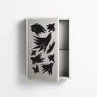 Black Birds - Wall Cabinet - Konrad Blaszczyk - Chalk - Overlay Metal