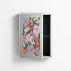 Floral Delight - Wall Cabinet - Sandra Hutter - Chalk - Overlay Metal