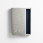 Blue Flower - Wall Cabinet - Magdalena Marchocka - Chalk - Overlay Metal