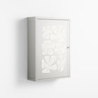 Blue Flower - Wall Cabinet - Magdalena Marchocka - Chalk - Overlay Metal