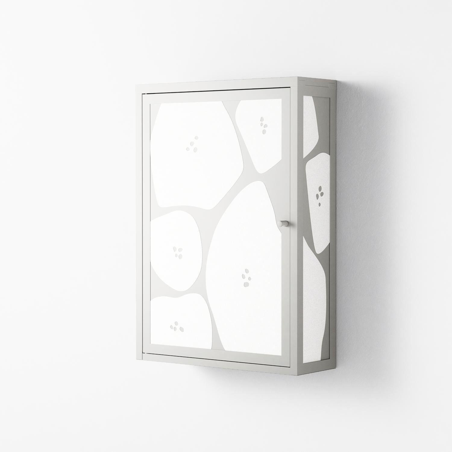Stones - Wall Cabinet - Magdalena Marchocka - Chalk - Overlay Metal