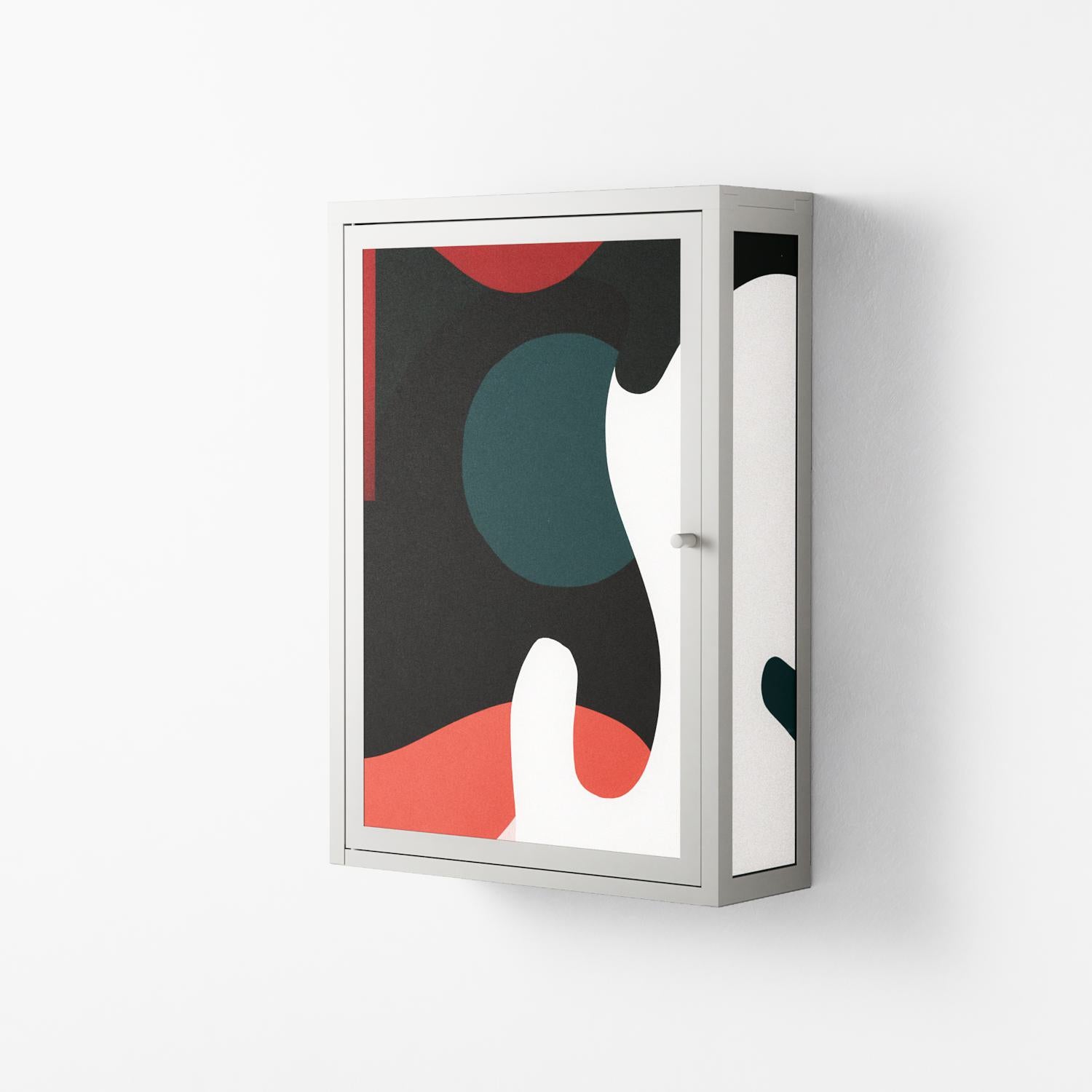 Plume - Wall Cabinet - Rikki Hewitt - Chalk - Overlay Metal