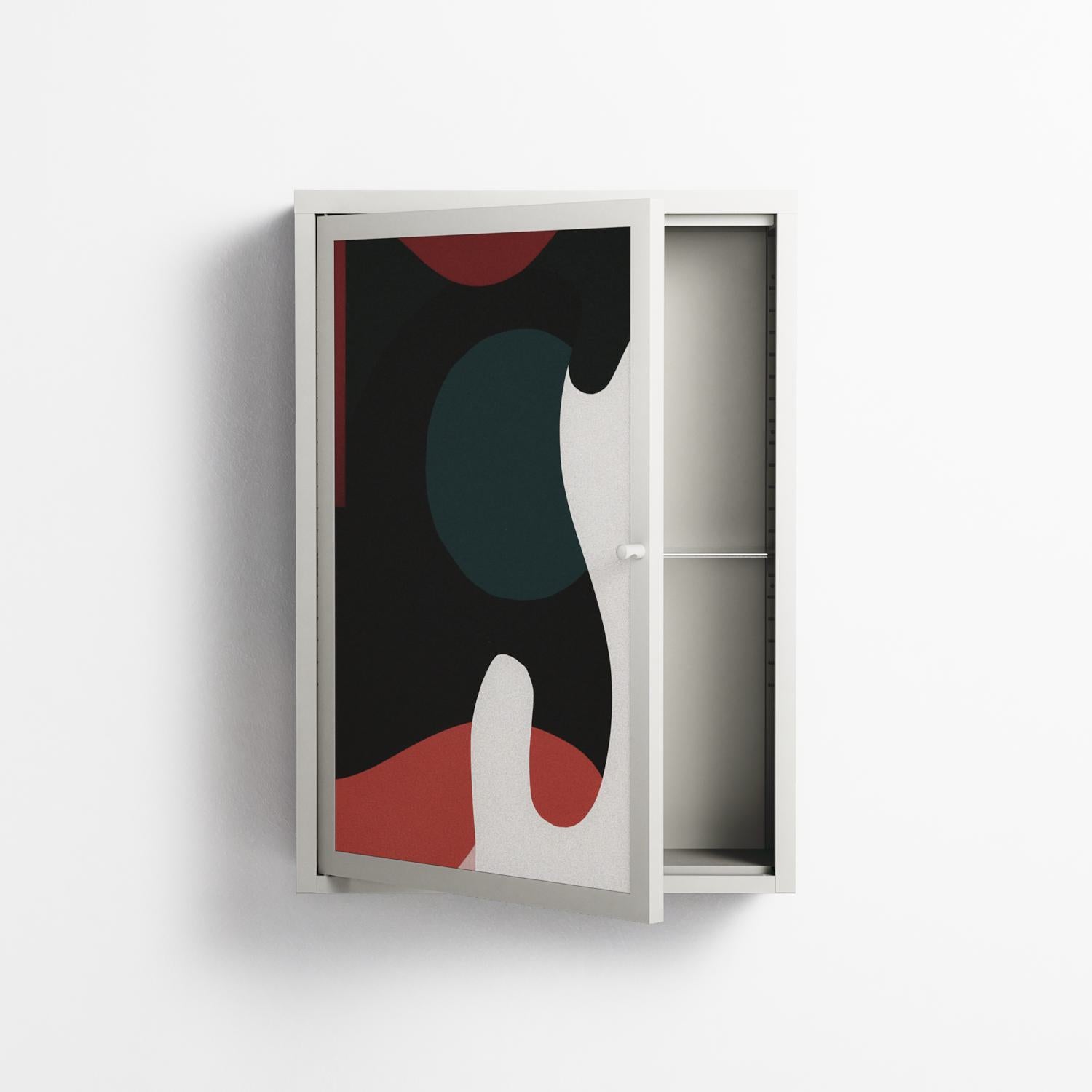 Plume - Wall Cabinet - Rikki Hewitt - Chalk - Overlay Metal