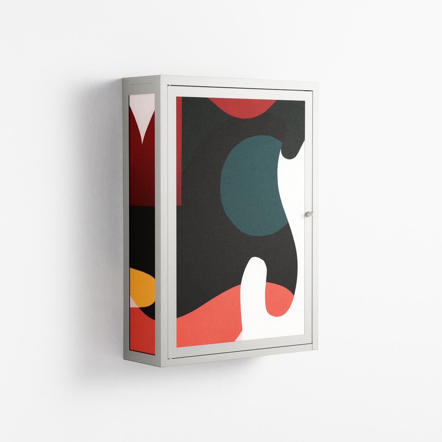 Plume - Wall Cabinet - Rikki Hewitt - Chalk - Overlay Metal