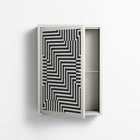 Rectangle In Rectangle - Wall Cabinet - Guido De Boer - Chalk - Overlay Metal