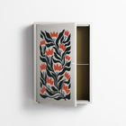 Blooming Folk Garden - Wall Cabinet - Sandra Hutter - Chalk - Overlay Metal