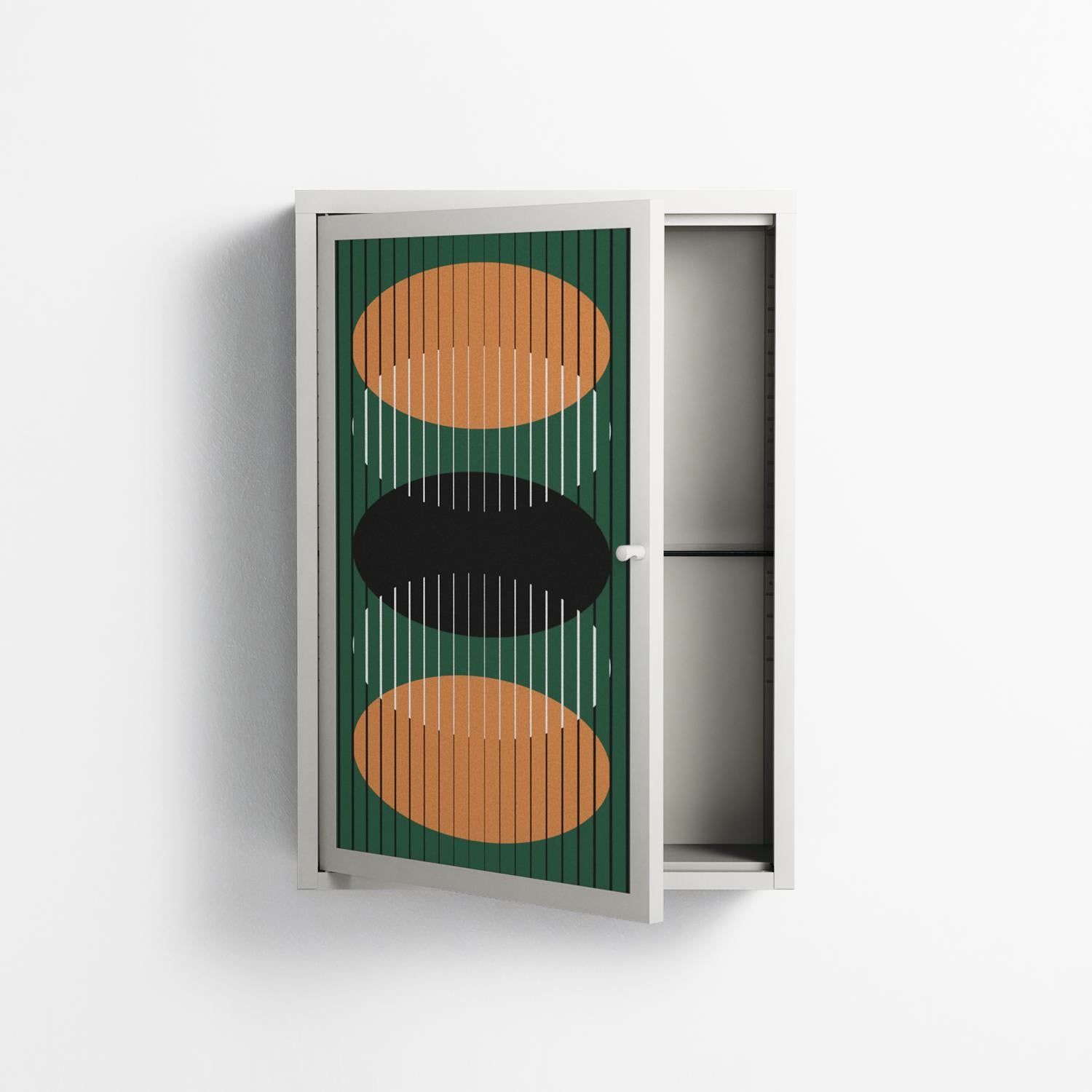 Soul Split - Wall Cabinet - Oluwaseyi Samuel Adebayo - Chalk - Overlay Metal
