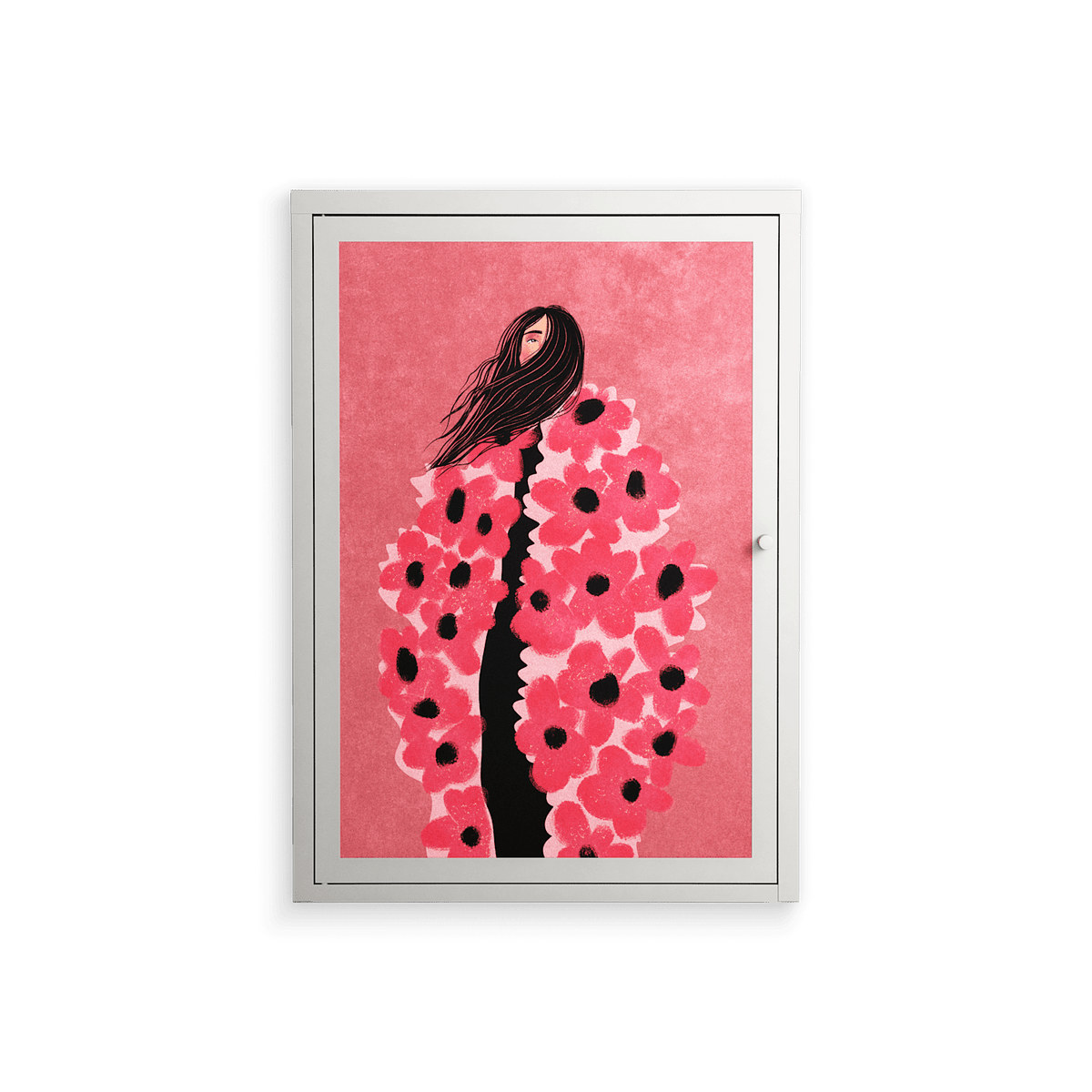 Covered in Flowers - Wall Cabinet - Raissa Oltmanns - Chalk - Overlay Metal