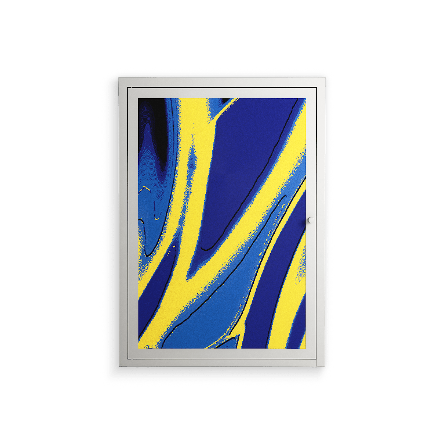Blue Gale - Wall Cabinet - Oluwaseyi Samuel Adebayo - Chalk - Overlay Metal