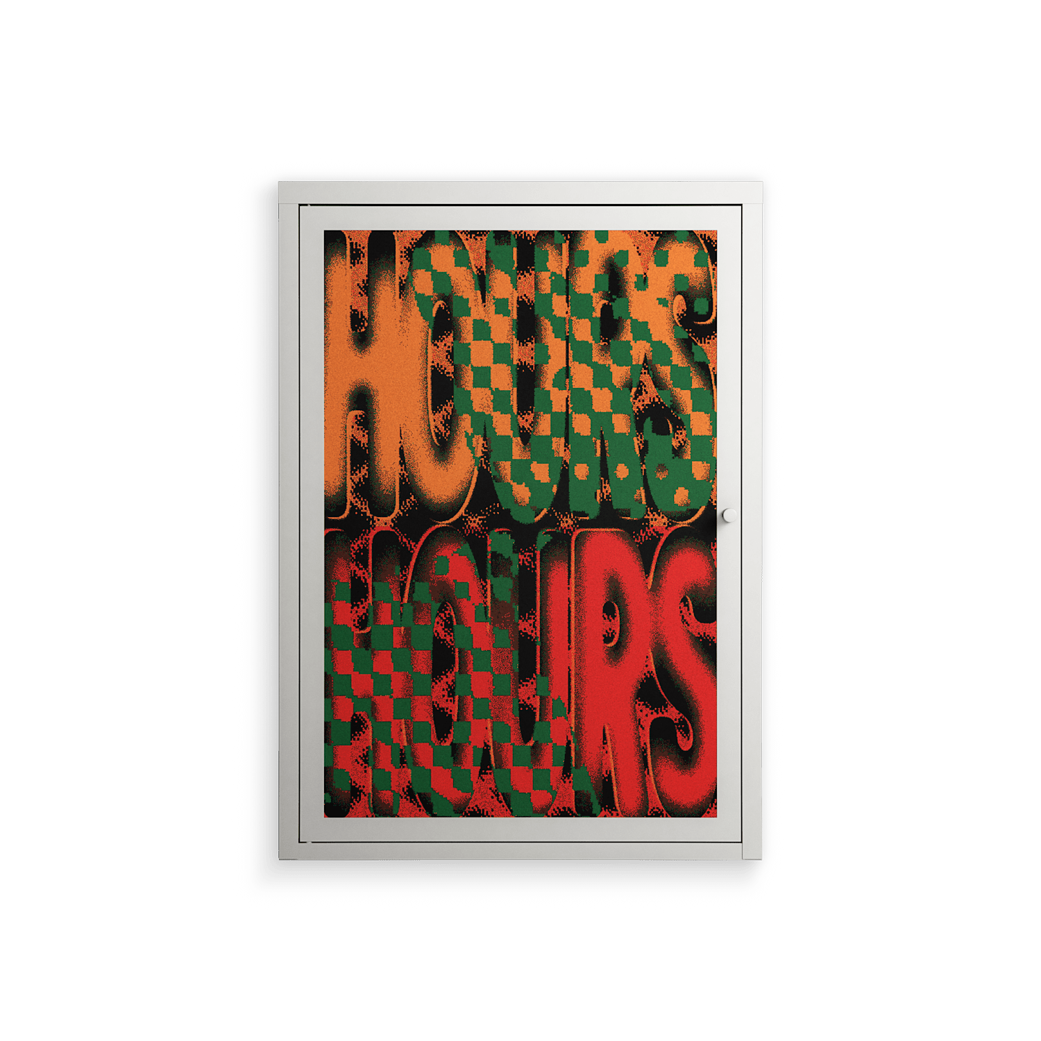 Hours - Wall Cabinet - Oluwaseyi Samuel Adebayo - Chalk - Overlay Metal