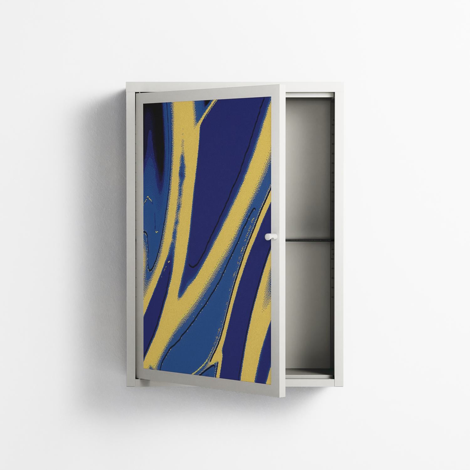 Blue Gale - Wall Cabinet - Oluwaseyi Samuel Adebayo - Chalk - Overlay Metal