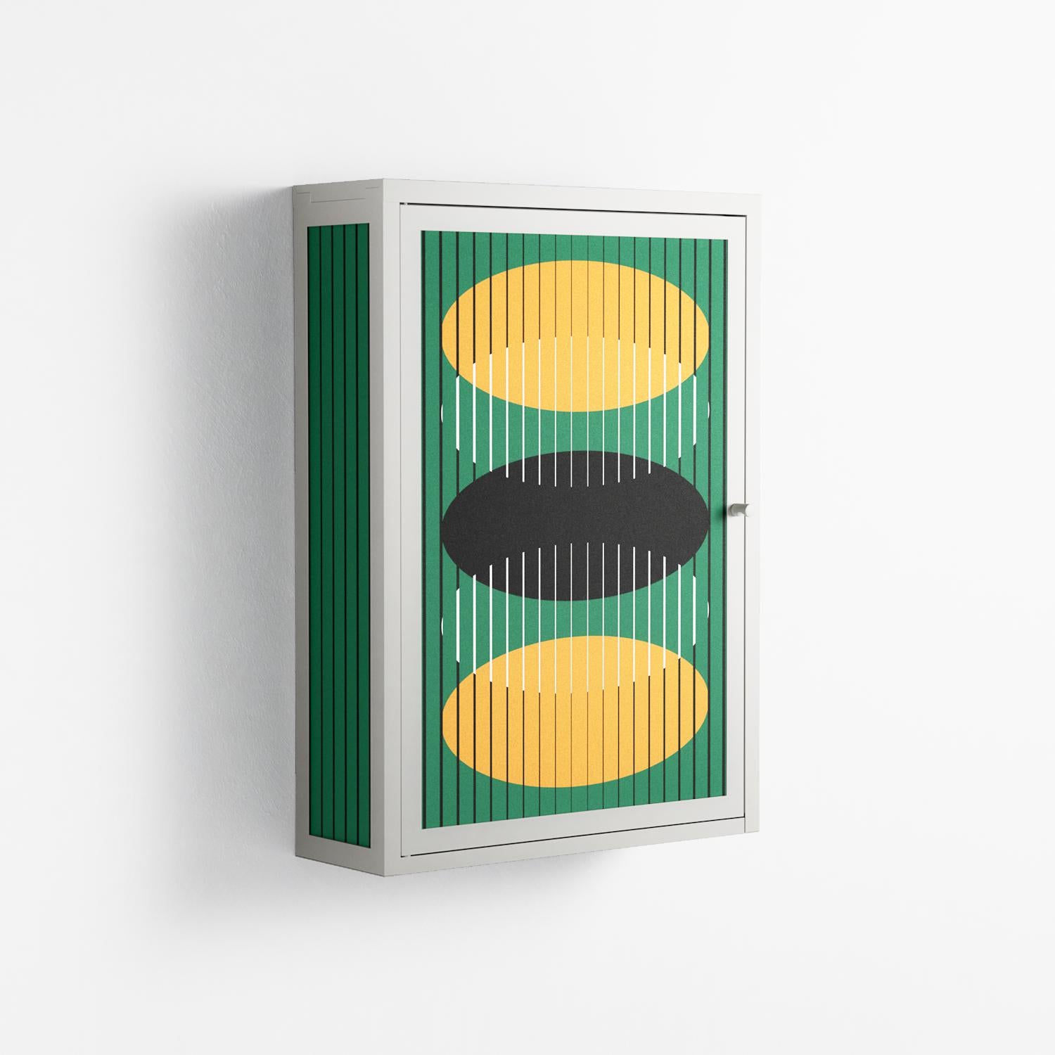 Soul Split - Wall Cabinet - Oluwaseyi Samuel Adebayo - Chalk - Overlay Metal