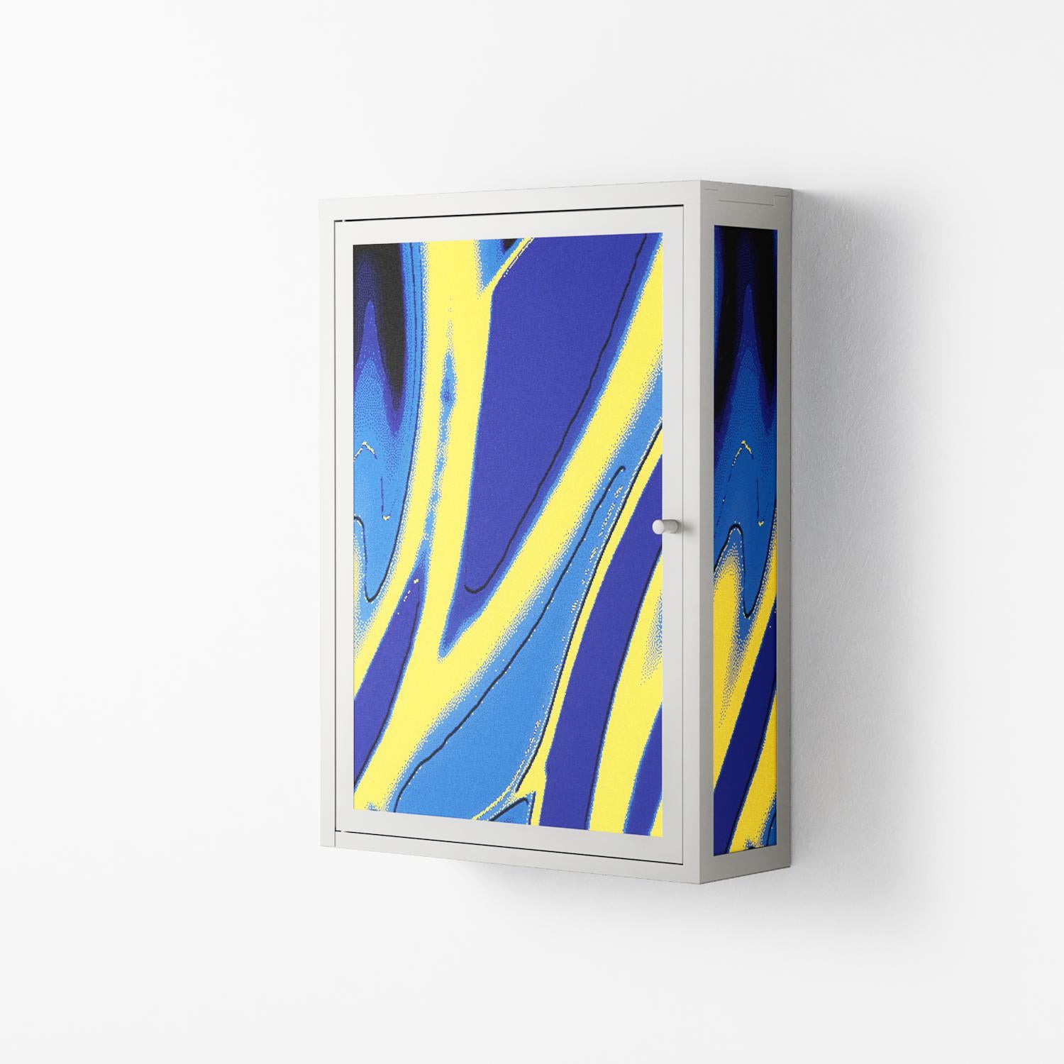Blue Gale - Wall Cabinet - Oluwaseyi Samuel Adebayo - Chalk - Overlay Metal